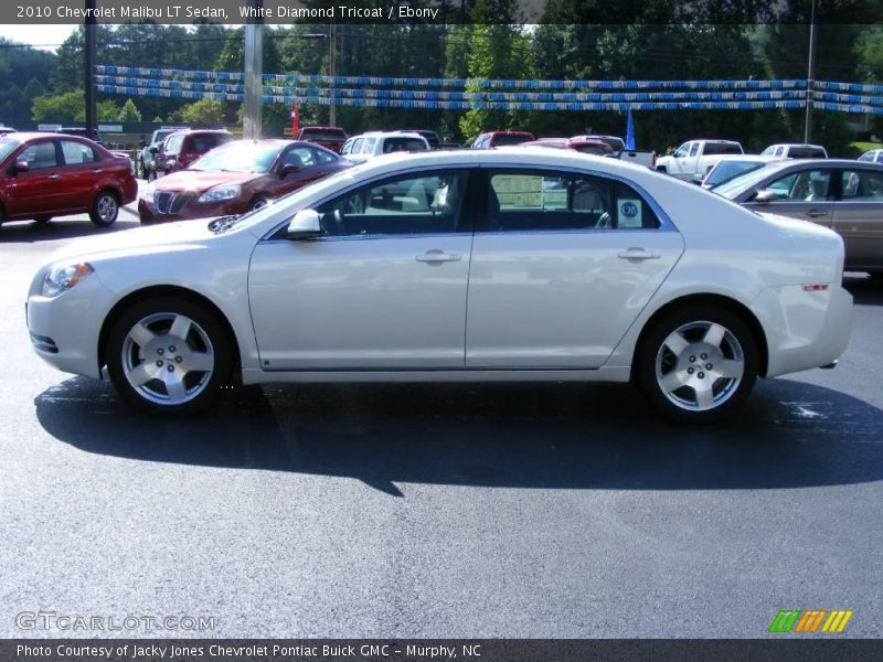 White Diamond Tricoat / Ebony 2010 Chevrolet Malibu LT Sedan