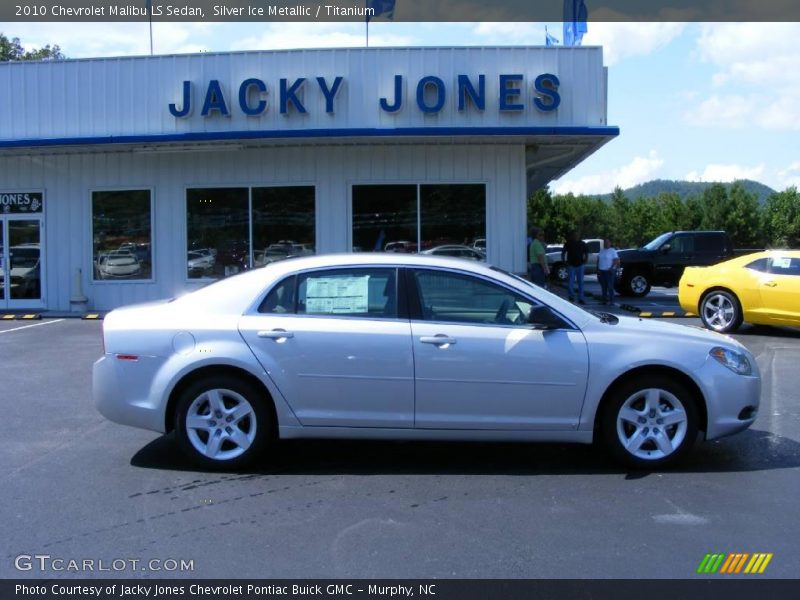 Silver Ice Metallic / Titanium 2010 Chevrolet Malibu LS Sedan