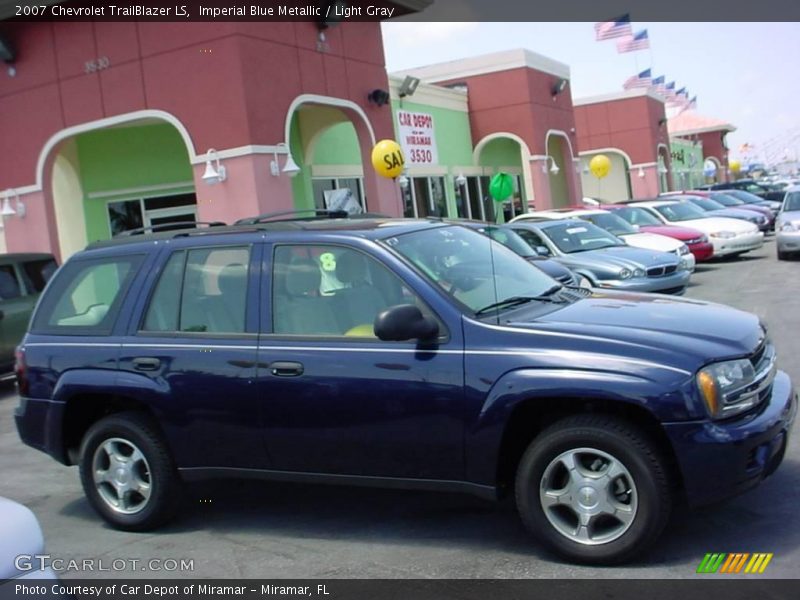 Imperial Blue Metallic / Light Gray 2007 Chevrolet TrailBlazer LS