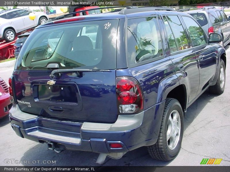 Imperial Blue Metallic / Light Gray 2007 Chevrolet TrailBlazer LS