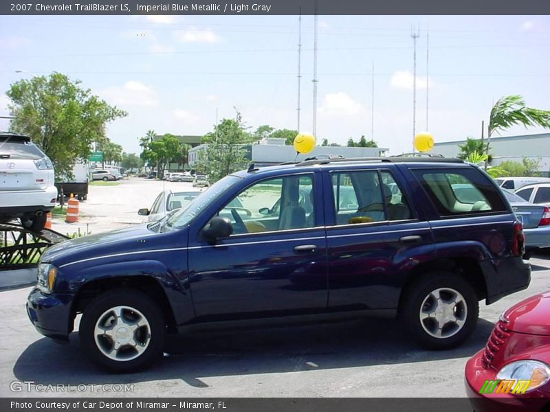 Imperial Blue Metallic / Light Gray 2007 Chevrolet TrailBlazer LS