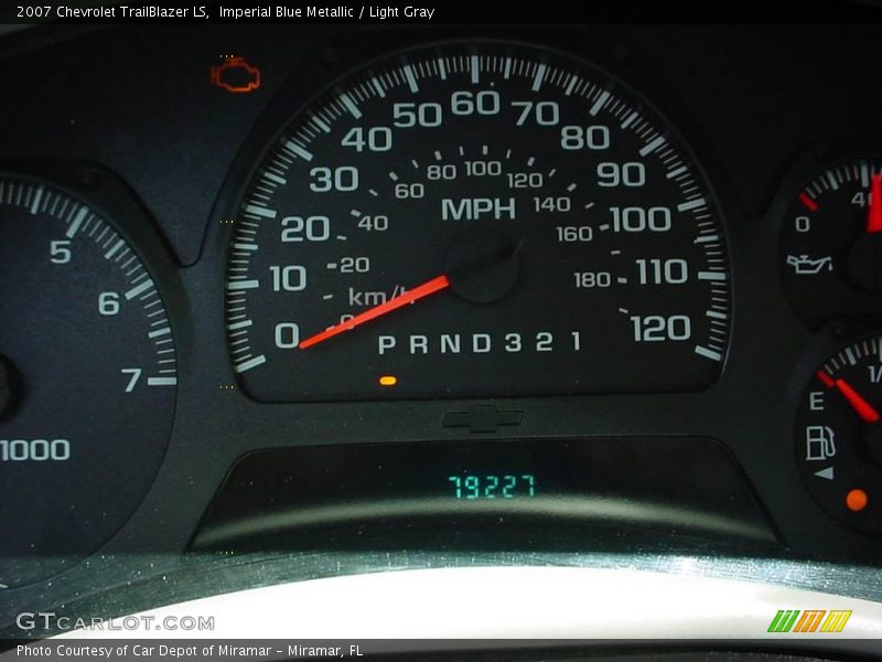 Imperial Blue Metallic / Light Gray 2007 Chevrolet TrailBlazer LS