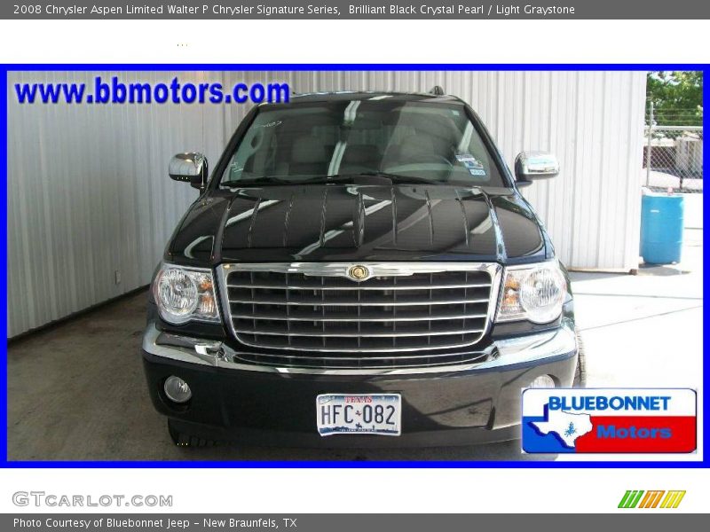 Brilliant Black Crystal Pearl / Light Graystone 2008 Chrysler Aspen Limited Walter P Chrysler Signature Series