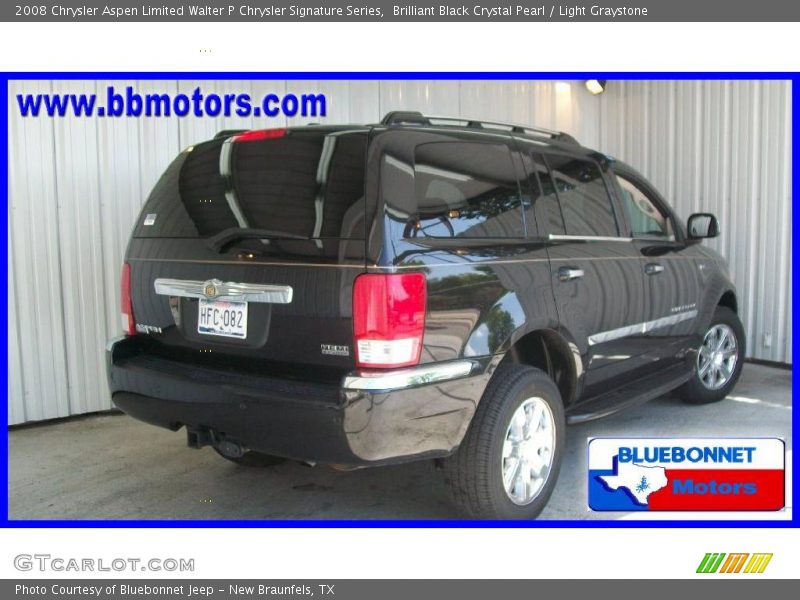 Brilliant Black Crystal Pearl / Light Graystone 2008 Chrysler Aspen Limited Walter P Chrysler Signature Series