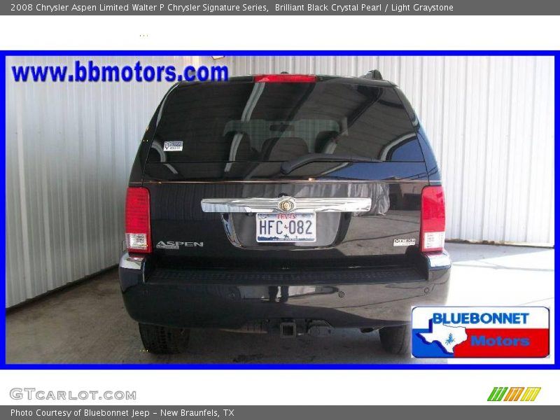 Brilliant Black Crystal Pearl / Light Graystone 2008 Chrysler Aspen Limited Walter P Chrysler Signature Series