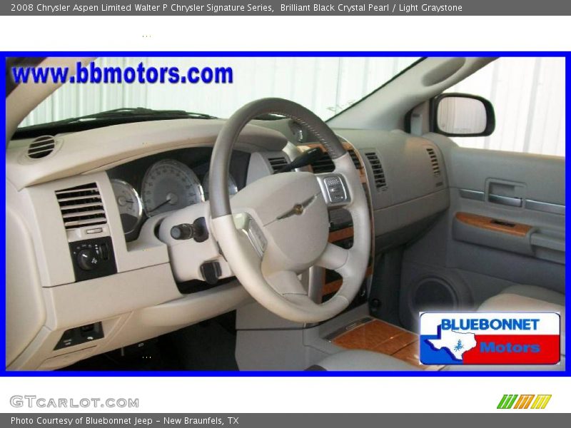 Brilliant Black Crystal Pearl / Light Graystone 2008 Chrysler Aspen Limited Walter P Chrysler Signature Series