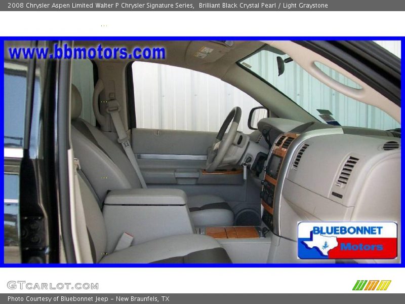 Brilliant Black Crystal Pearl / Light Graystone 2008 Chrysler Aspen Limited Walter P Chrysler Signature Series