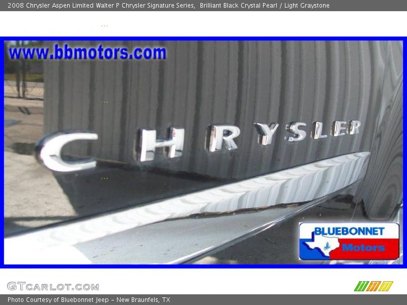 Brilliant Black Crystal Pearl / Light Graystone 2008 Chrysler Aspen Limited Walter P Chrysler Signature Series