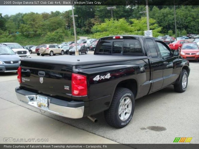 Black / Medium Slate Gray 2005 Dodge Dakota SLT Club Cab 4x4