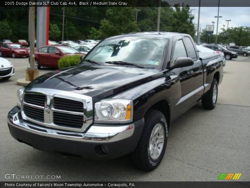 Black / Medium Slate Gray 2005 Dodge Dakota SLT Club Cab 4x4