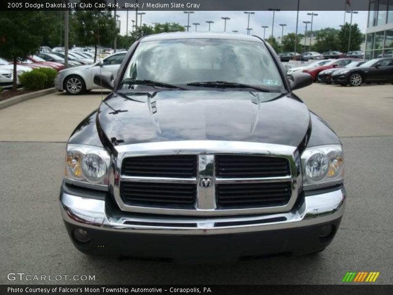 Black / Medium Slate Gray 2005 Dodge Dakota SLT Club Cab 4x4