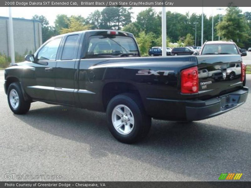 Brilliant Black / Dark Slate Gray/Medium Slate Gray 2008 Dodge Dakota SXT Extended Cab
