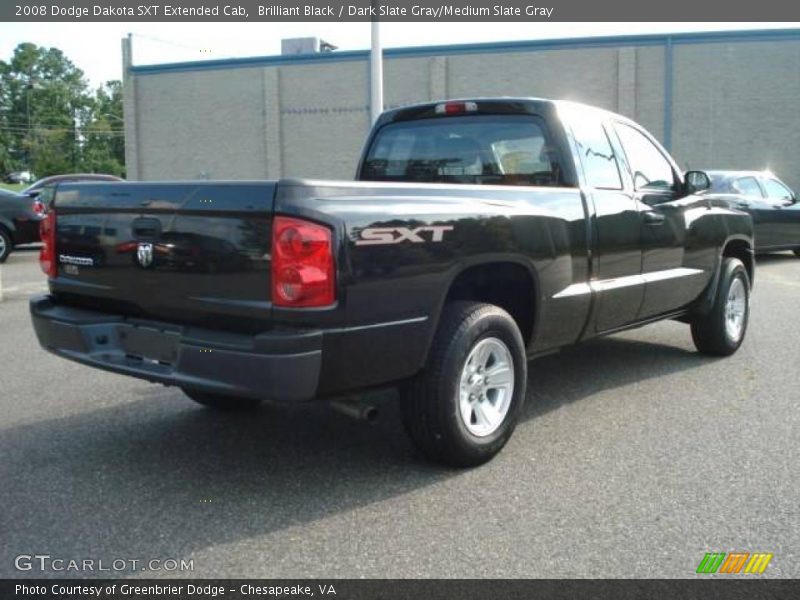 Brilliant Black / Dark Slate Gray/Medium Slate Gray 2008 Dodge Dakota SXT Extended Cab