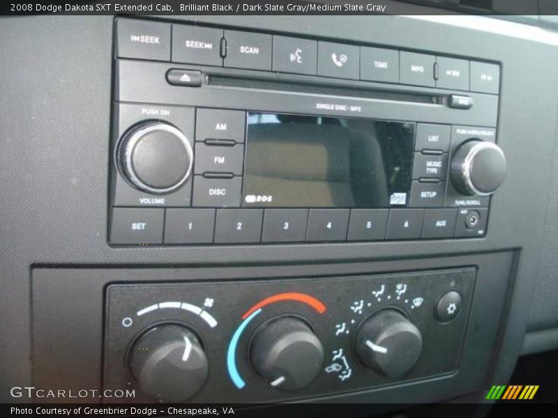 Brilliant Black / Dark Slate Gray/Medium Slate Gray 2008 Dodge Dakota SXT Extended Cab