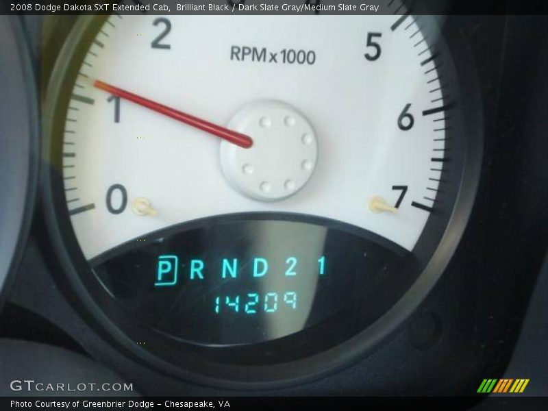 Brilliant Black / Dark Slate Gray/Medium Slate Gray 2008 Dodge Dakota SXT Extended Cab