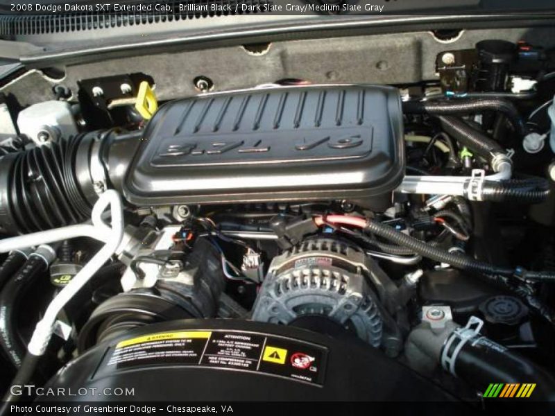 Brilliant Black / Dark Slate Gray/Medium Slate Gray 2008 Dodge Dakota SXT Extended Cab