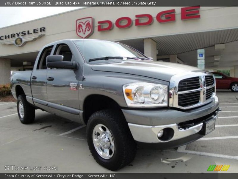 Mineral Gray Metallic / Medium Slate Gray 2007 Dodge Ram 3500 SLT Quad Cab 4x4