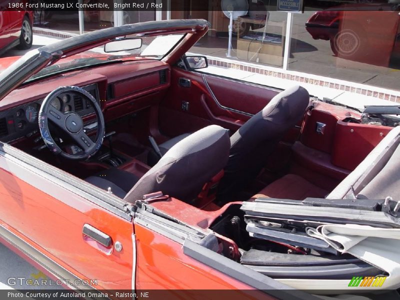 Bright Red / Red 1986 Ford Mustang LX Convertible