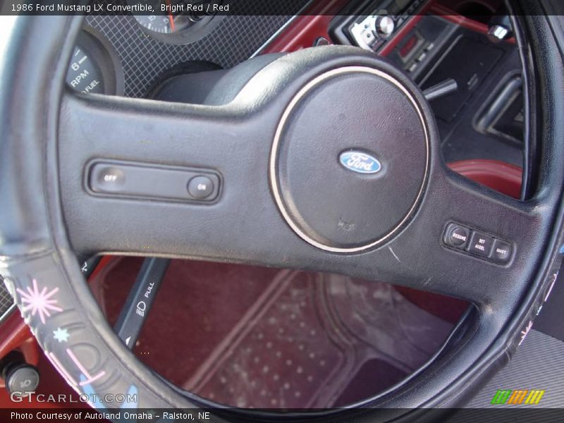 Bright Red / Red 1986 Ford Mustang LX Convertible
