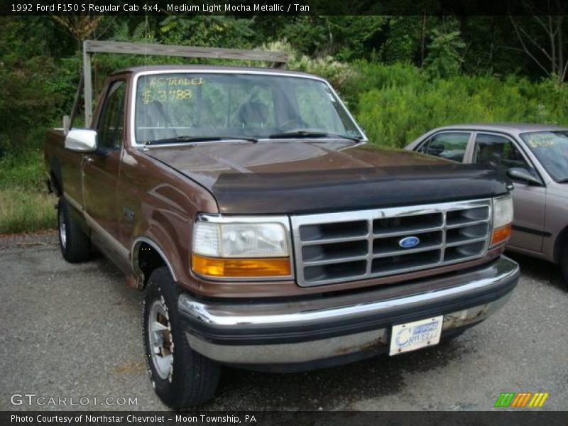 Medium Light Mocha Metallic / Tan 1992 Ford F150 S Regular Cab 4x4