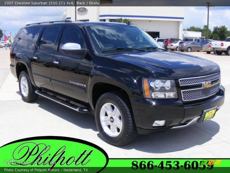 Black / Ebony 2007 Chevrolet Suburban 1500 Z71 4x4