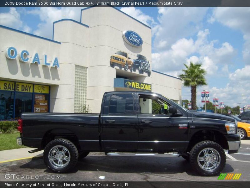 Brilliant Black Crystal Pearl / Medium Slate Gray 2008 Dodge Ram 2500 Big Horn Quad Cab 4x4