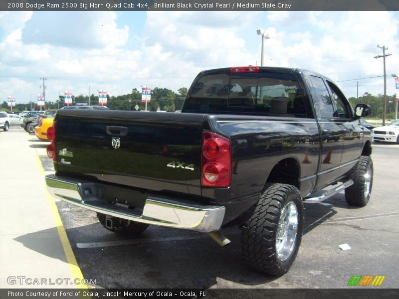 Brilliant Black Crystal Pearl / Medium Slate Gray 2008 Dodge Ram 2500 Big Horn Quad Cab 4x4