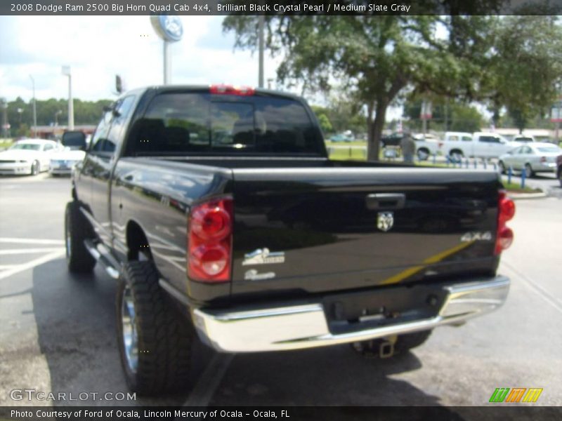 Brilliant Black Crystal Pearl / Medium Slate Gray 2008 Dodge Ram 2500 Big Horn Quad Cab 4x4