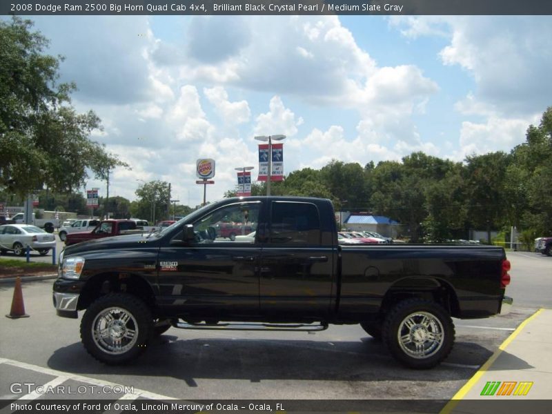 Brilliant Black Crystal Pearl / Medium Slate Gray 2008 Dodge Ram 2500 Big Horn Quad Cab 4x4
