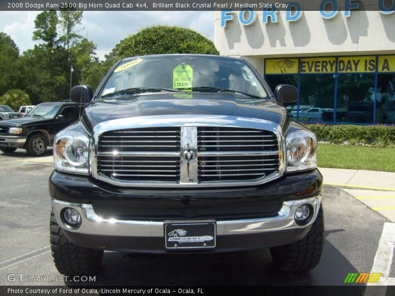 Brilliant Black Crystal Pearl / Medium Slate Gray 2008 Dodge Ram 2500 Big Horn Quad Cab 4x4