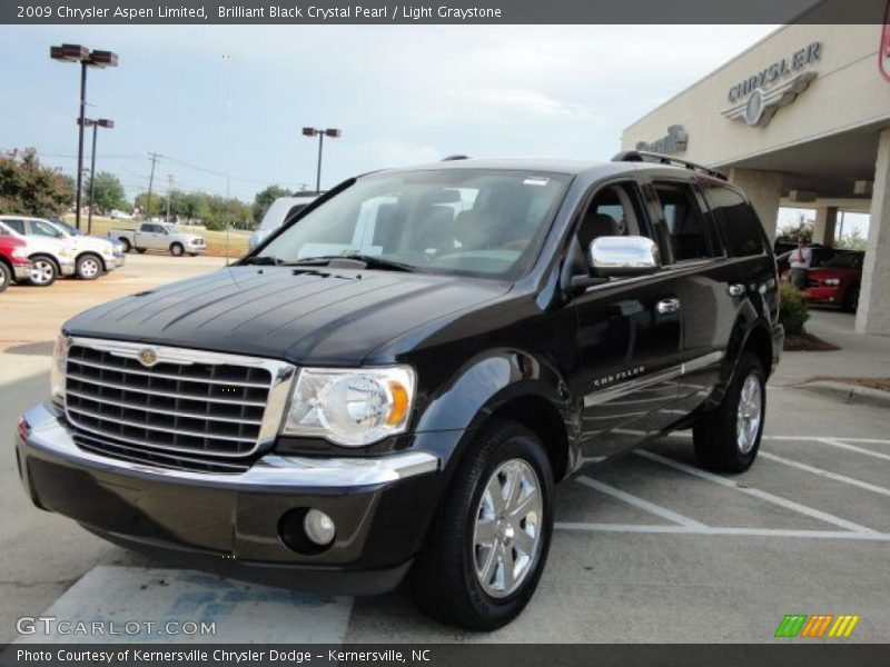 Brilliant Black Crystal Pearl / Light Graystone 2009 Chrysler Aspen Limited