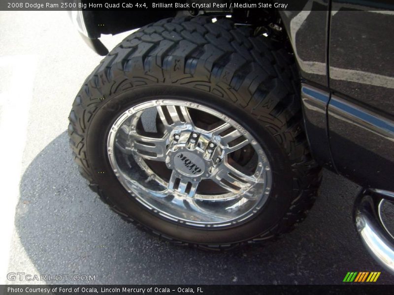 Brilliant Black Crystal Pearl / Medium Slate Gray 2008 Dodge Ram 2500 Big Horn Quad Cab 4x4