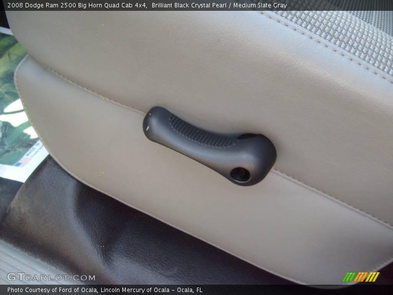 Brilliant Black Crystal Pearl / Medium Slate Gray 2008 Dodge Ram 2500 Big Horn Quad Cab 4x4