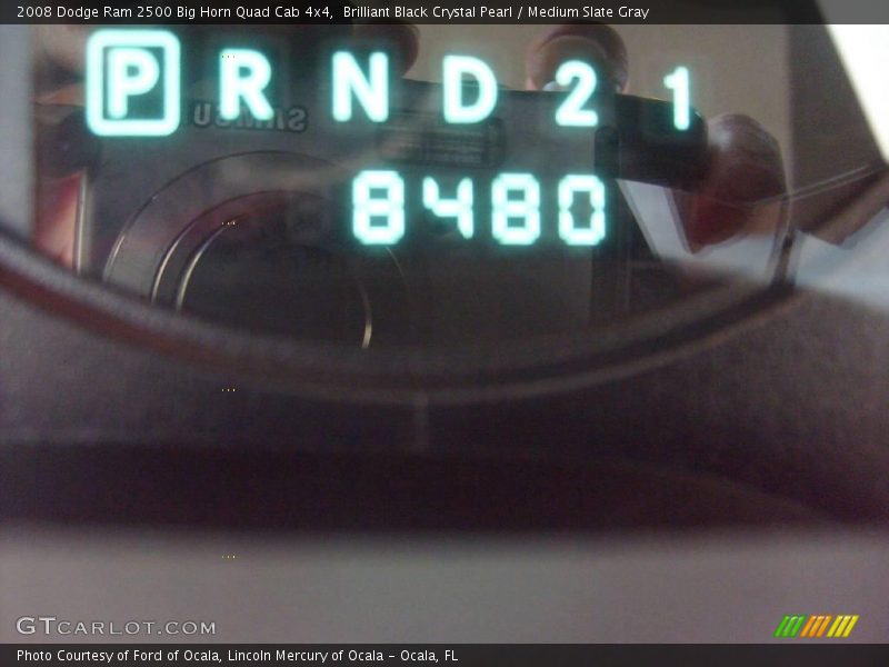 Brilliant Black Crystal Pearl / Medium Slate Gray 2008 Dodge Ram 2500 Big Horn Quad Cab 4x4