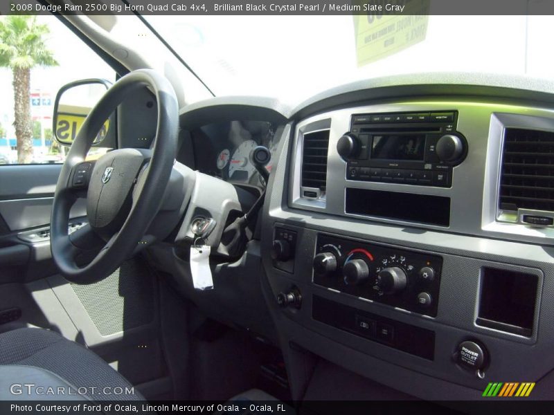 Brilliant Black Crystal Pearl / Medium Slate Gray 2008 Dodge Ram 2500 Big Horn Quad Cab 4x4
