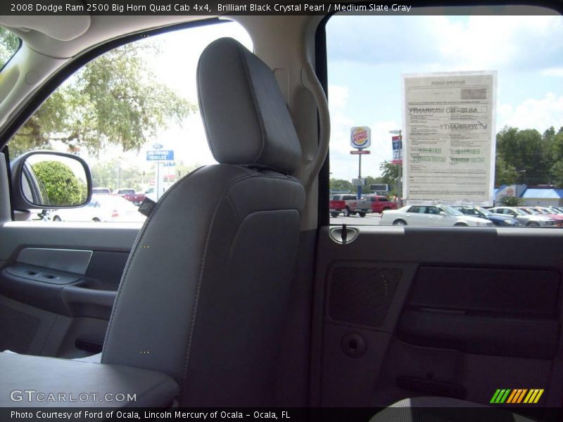 Brilliant Black Crystal Pearl / Medium Slate Gray 2008 Dodge Ram 2500 Big Horn Quad Cab 4x4