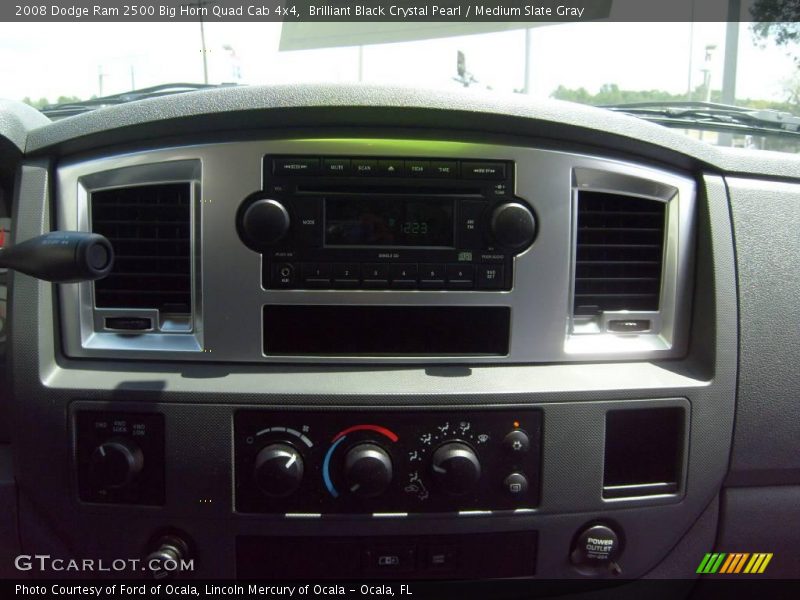 Brilliant Black Crystal Pearl / Medium Slate Gray 2008 Dodge Ram 2500 Big Horn Quad Cab 4x4