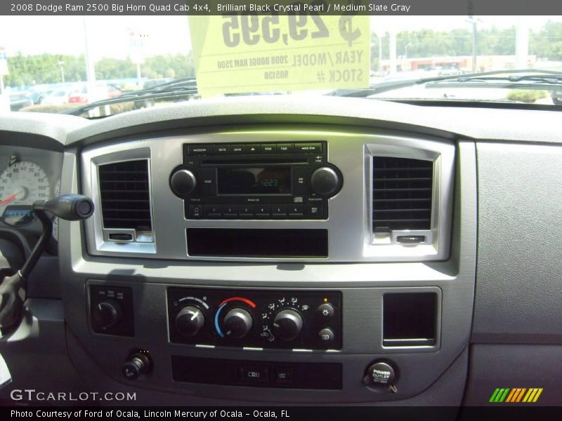 Brilliant Black Crystal Pearl / Medium Slate Gray 2008 Dodge Ram 2500 Big Horn Quad Cab 4x4