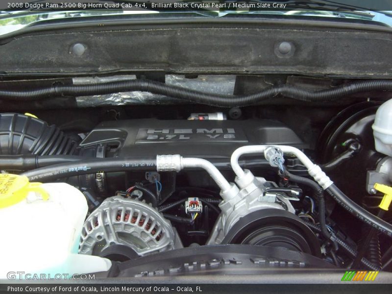 Brilliant Black Crystal Pearl / Medium Slate Gray 2008 Dodge Ram 2500 Big Horn Quad Cab 4x4