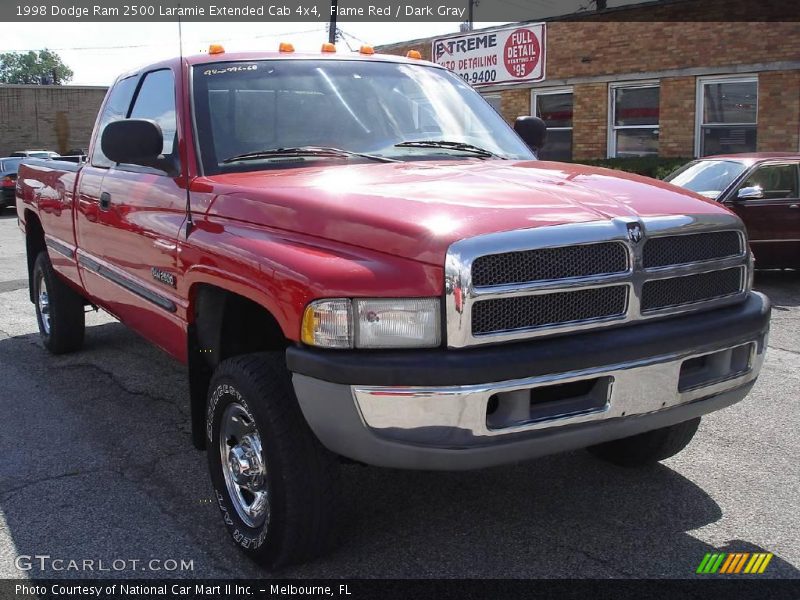 Flame Red / Dark Gray 1998 Dodge Ram 2500 Laramie Extended Cab 4x4