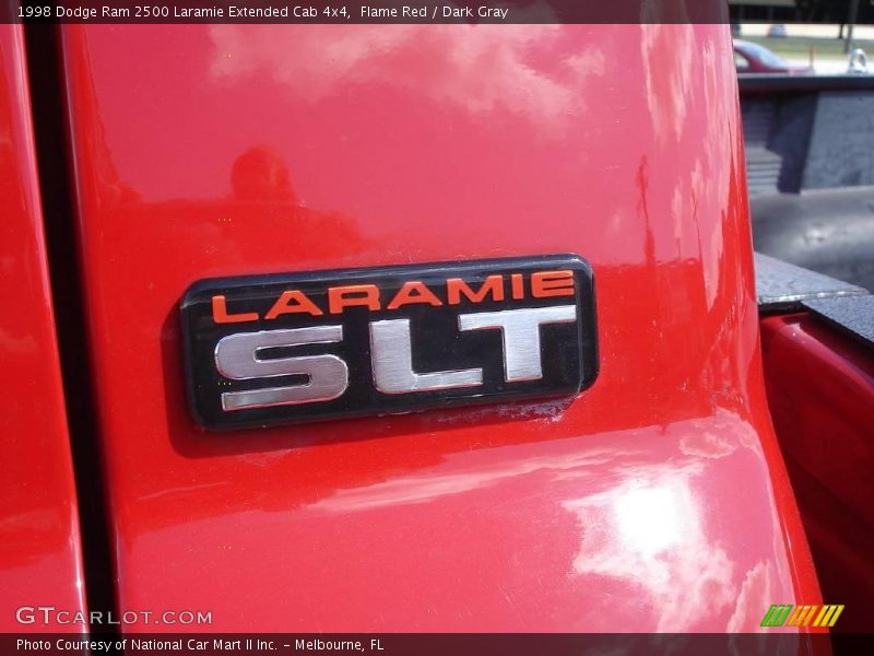 Flame Red / Dark Gray 1998 Dodge Ram 2500 Laramie Extended Cab 4x4