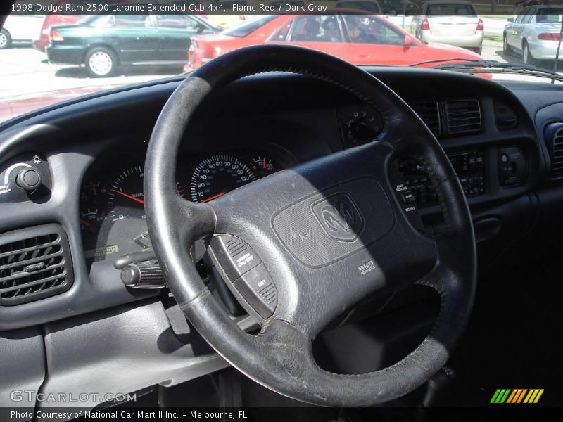 Flame Red / Dark Gray 1998 Dodge Ram 2500 Laramie Extended Cab 4x4
