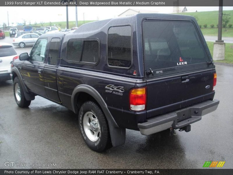 Deep Wedgewood Blue Metallic / Medium Graphite 1999 Ford Ranger XLT Extended Cab 4x4
