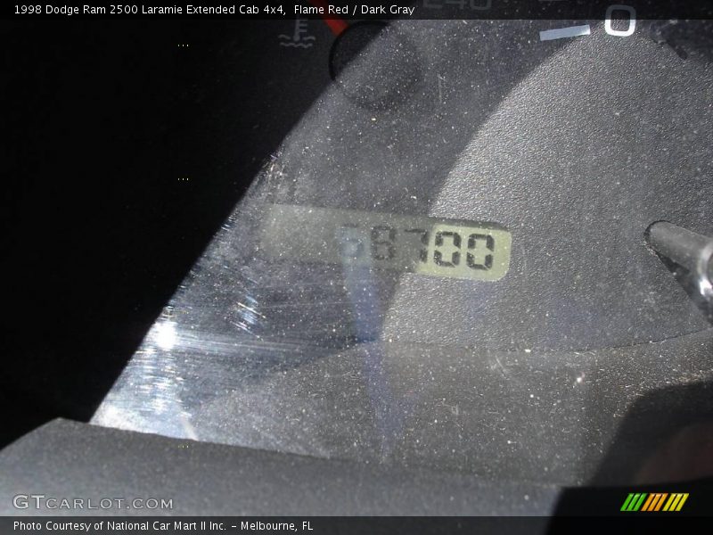 Flame Red / Dark Gray 1998 Dodge Ram 2500 Laramie Extended Cab 4x4
