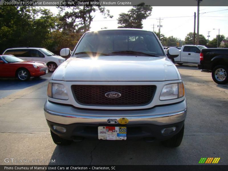 Oxford White / Medium Graphite 2000 Ford F150 Lariat Extended Cab 4x4