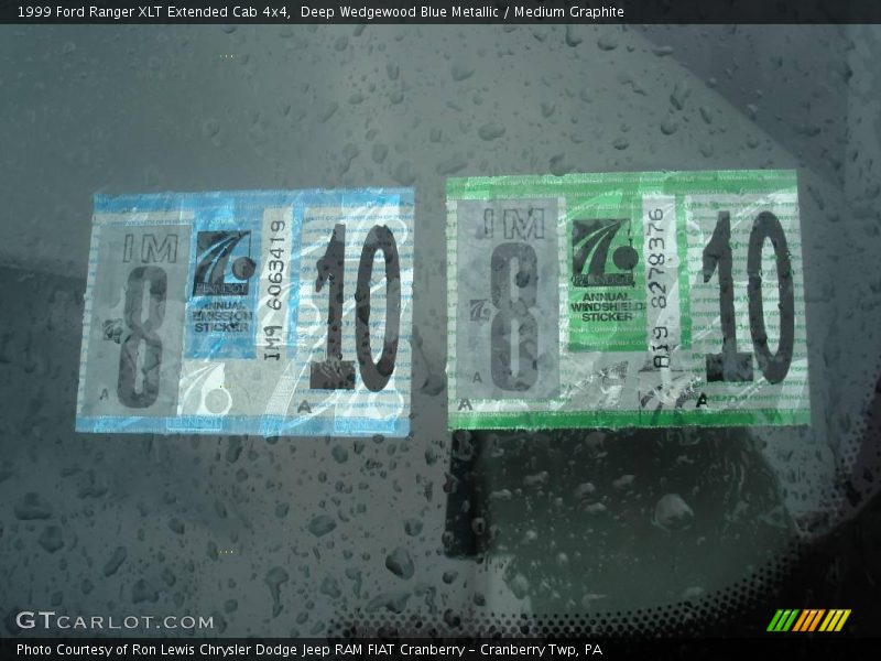 Deep Wedgewood Blue Metallic / Medium Graphite 1999 Ford Ranger XLT Extended Cab 4x4