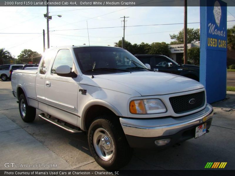 Oxford White / Medium Graphite 2000 Ford F150 Lariat Extended Cab 4x4