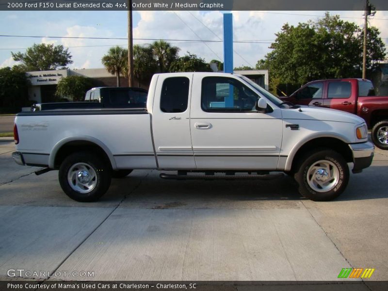 Oxford White / Medium Graphite 2000 Ford F150 Lariat Extended Cab 4x4