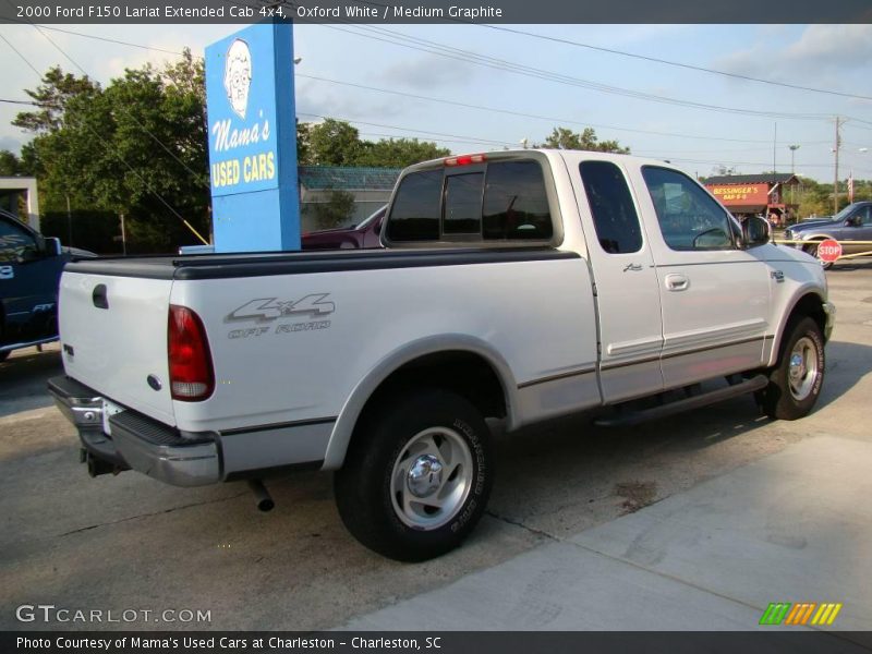 Oxford White / Medium Graphite 2000 Ford F150 Lariat Extended Cab 4x4