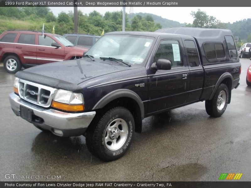 Deep Wedgewood Blue Metallic / Medium Graphite 1999 Ford Ranger XLT Extended Cab 4x4
